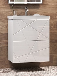 Vigo Мебель для ванной Geometry 2-600 белая – фотография-17